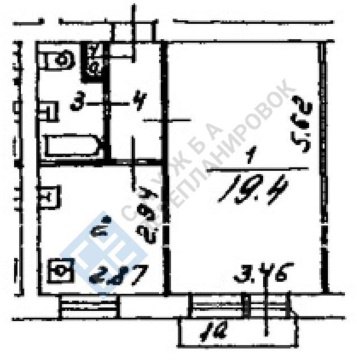 1-к квартира, 3/5 эт., 36м²