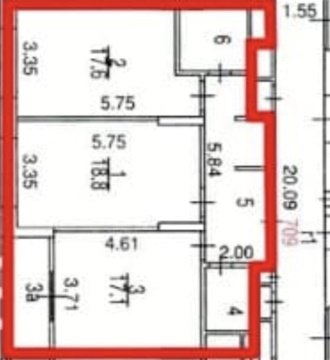3-к квартира, 9/32 эт., 76м²