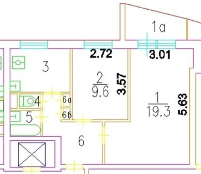 2-к квартира, 7/9 эт., 44м²