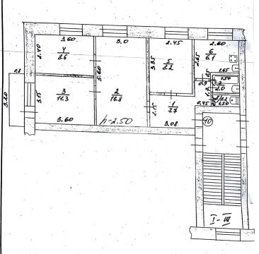 4-к квартира, 3/5 эт., 61м²