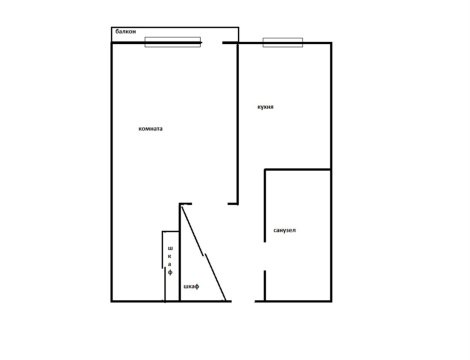 1-к квартира, 2/5 эт., 25м²