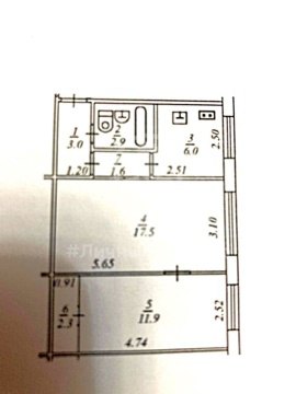 2-к квартира, 1/5 эт., 45м²