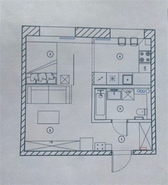 1-к квартира, 2/9 эт., 32м²
