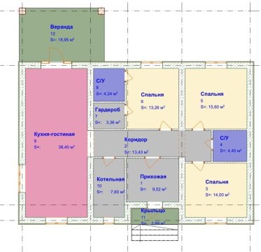 Дом 140м², участок 7,44 сот.