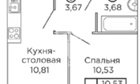 1-к квартира, 10/16 эт., 29м²